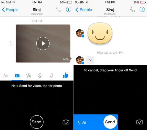 Facebook Messenger 6.0 for iPhone Video