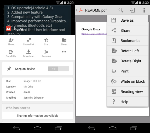 Google Drive 2.0 for Android