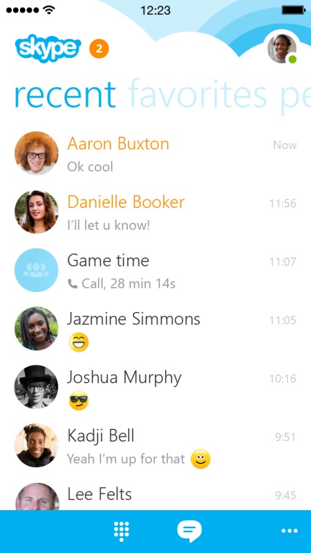 Skype iphone-redesign