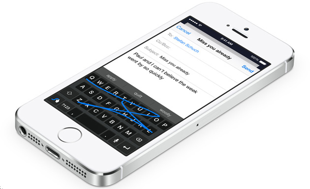 ios swipe keyboard