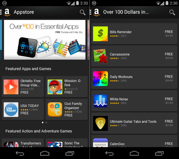 Amazon free Apps July 31st to August 2nd 2014
