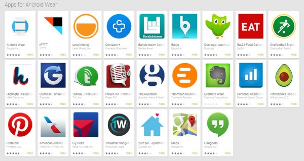Android wear apps