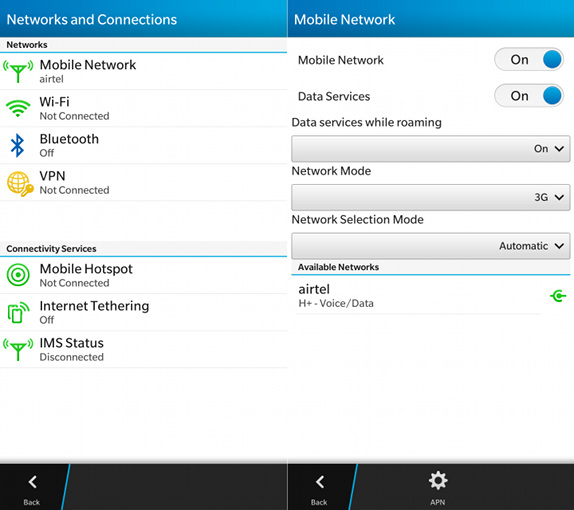 BlackBerry Z3 Connectivity