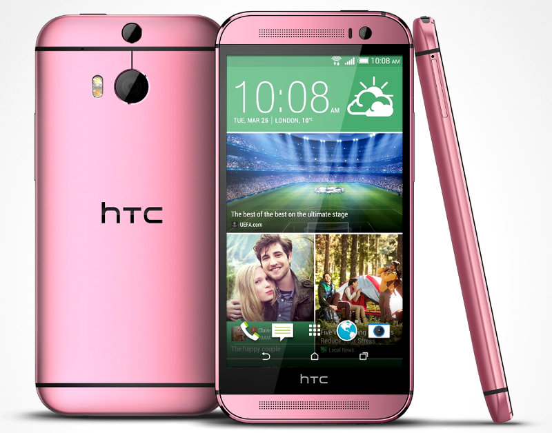 Pink and Red HTC One M8 official in UK