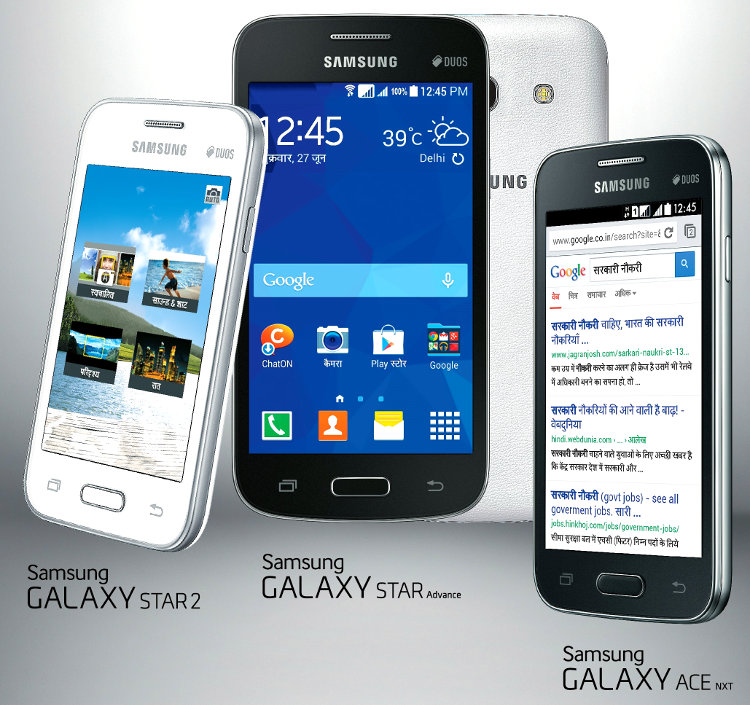 Samsung Galaxy Star 2, Star Advance and Ace NXT