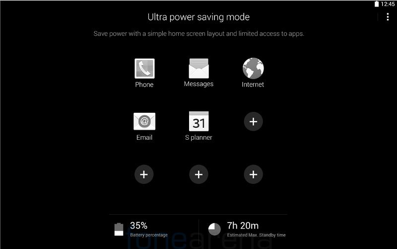 Samsung Galaxy Tab S 10.5 Ultra Power Saving mode