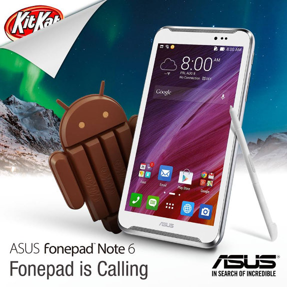 Asus fonepad Note 6 Android 4.4