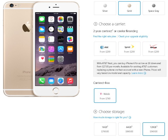 Apple iPhone 6 Plus contract-free prices are out, $949 for 128GB