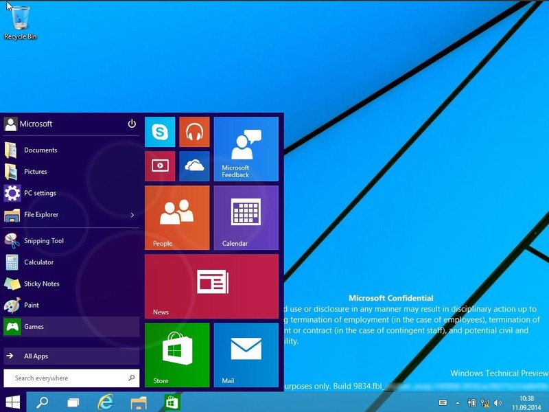 screenshots leak start menu more