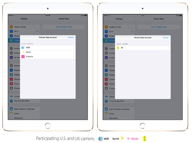 Ipad Air 2 And Ipad Mini 3 Lte Variants Have Apple Sim Pre