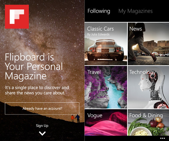 Flipboard for Windows Phone