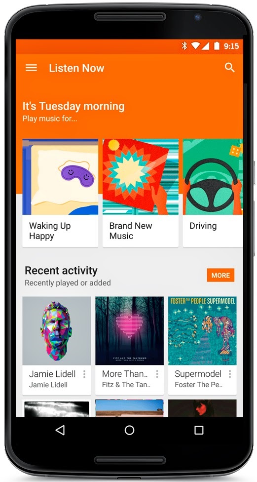 Google Play Music update