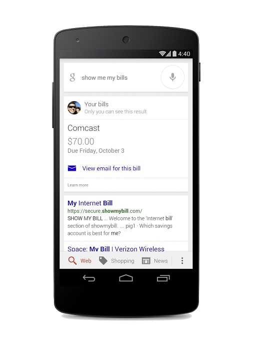 Google Search App For Android Updated With Bill Reminders