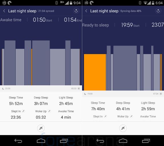 Xiaomi Mi Band Sleep Tracking