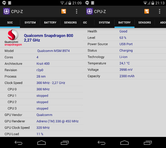 CPU-Z 1.09 for Android