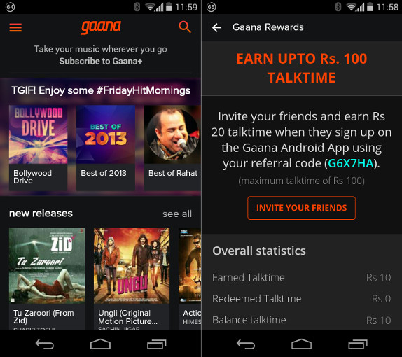 Gaana 5.0 for Android