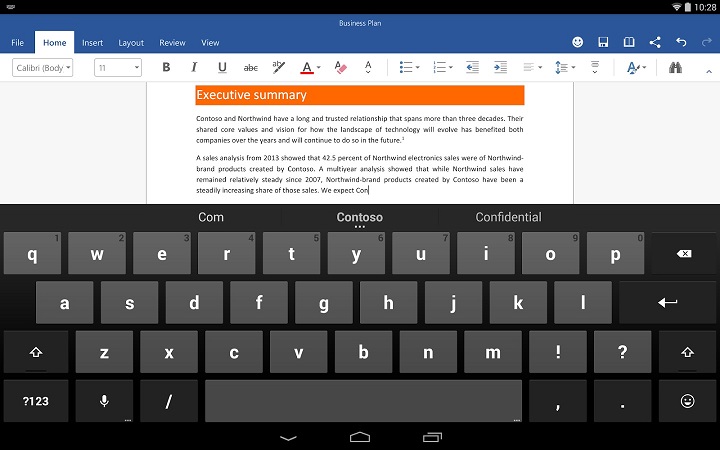 Microsoft Office for Android tablet preview available in closed beta