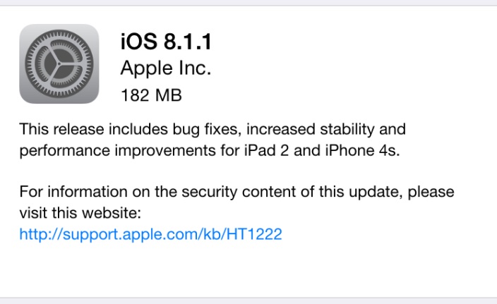 apple iOS 8.1