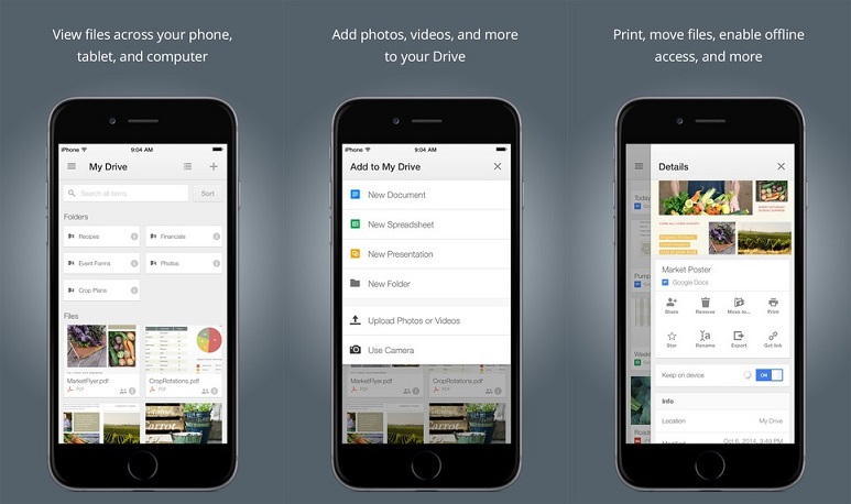 Google Drive for iOS gets Touch ID support, video downloading and more