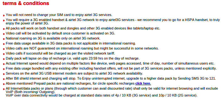 Airtel VOIP data