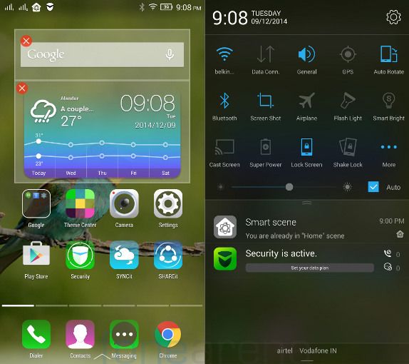 Lenovo Vibe X2 Home and Notifications