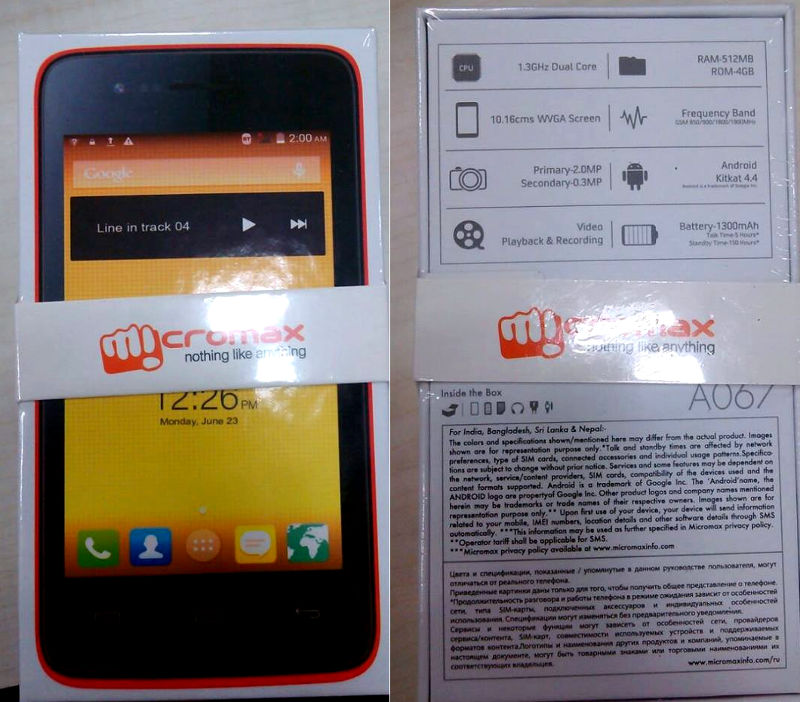 Micromax Bolt A067