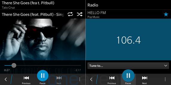 BlackBerry Classic Music Player and FM Radio