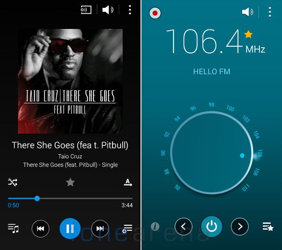 Samsung Galaxy A5 Music Player and FM Radio