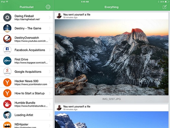 pushbullet iPad