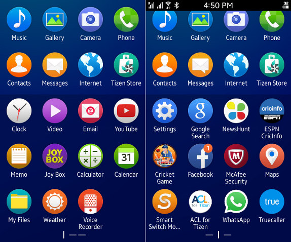 Samsung Z1 Apps