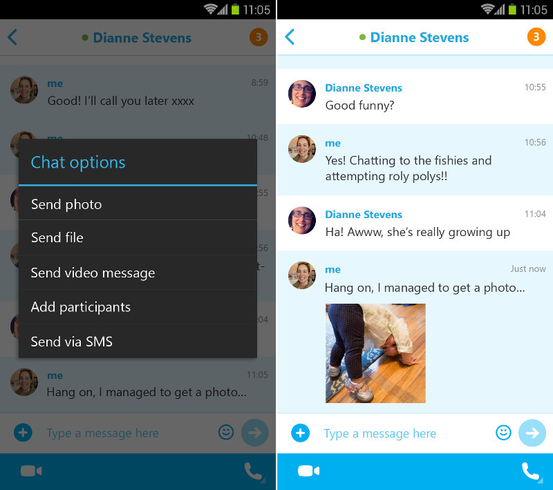 video skype for android phones