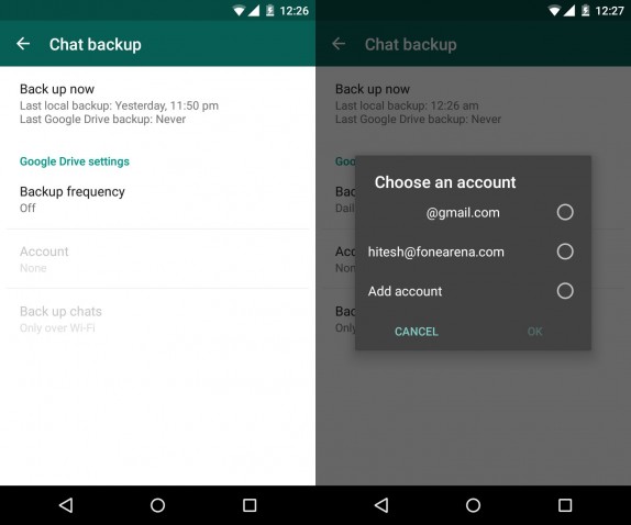 WhatsApp for Android gets new Google Drive chat backup option