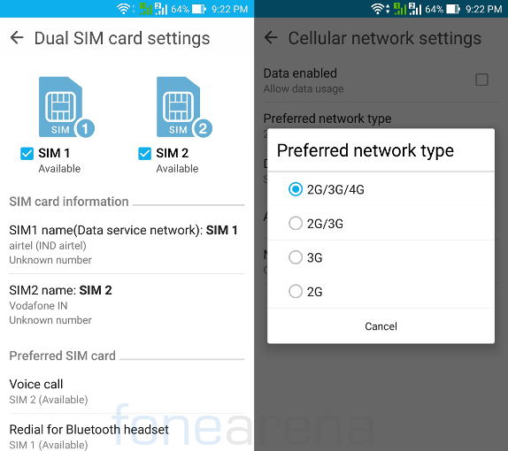 Asus Zenfone 2 Dual SIM and Connectivity
