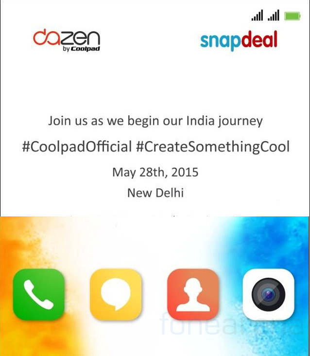 Coolpad Dazen India launch Invite