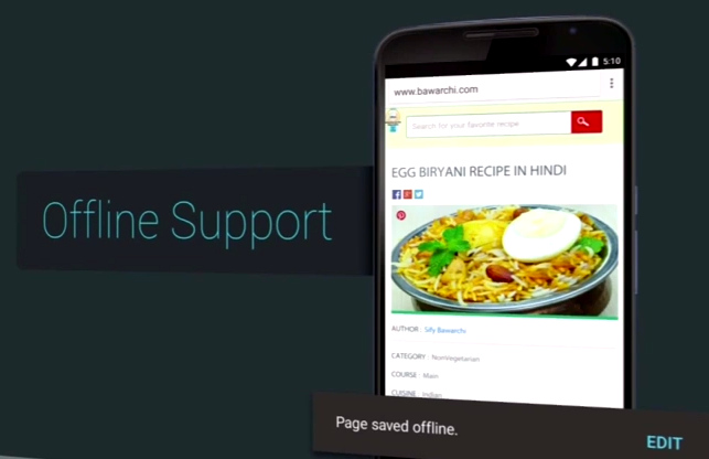 Google Chrome Offline Support