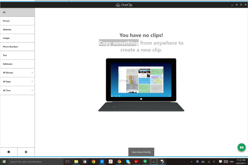 Microsoft OneClip leak