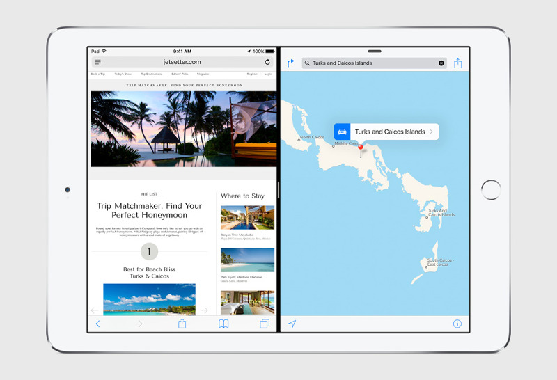 Apple iOS 9 iPad Split Screen