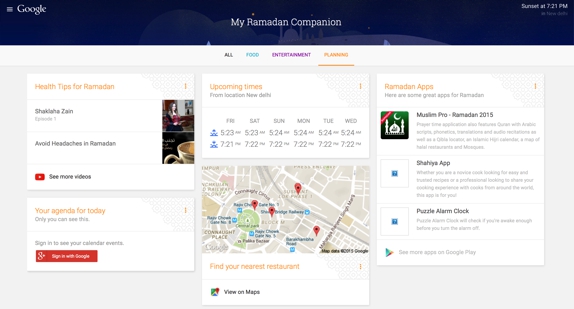 Google My Ramadan Companion 2015