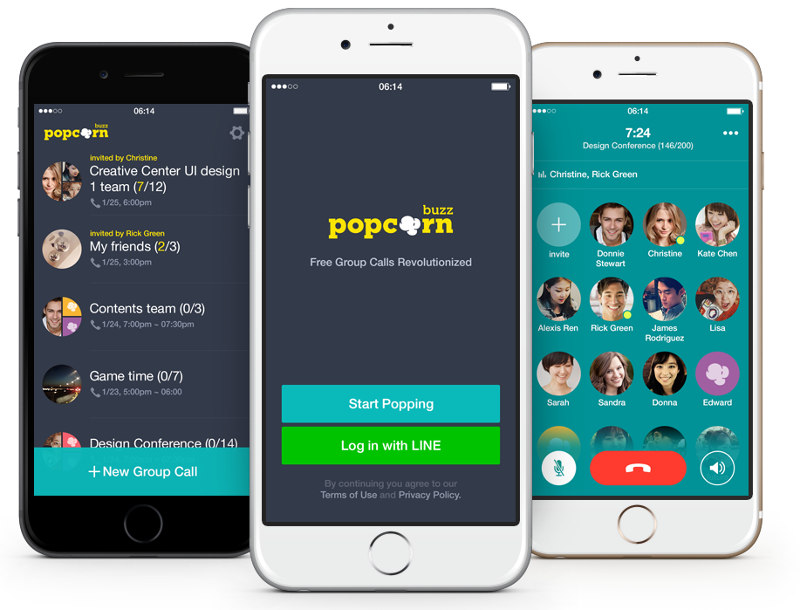 Line S Popcorn Buzz Group Calling App Launched For Iphone