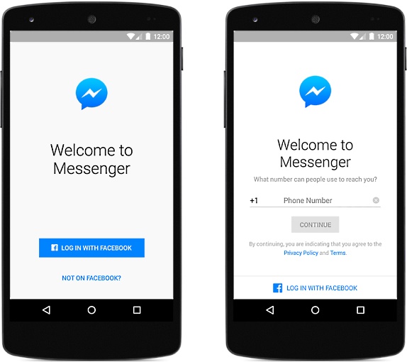 facebook messenger login from