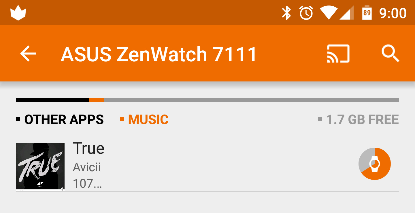 Play music store android wear