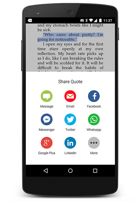 Kindle For Android Lets You Share Book Quotes Recommendations Via Whatsapp And Messenger