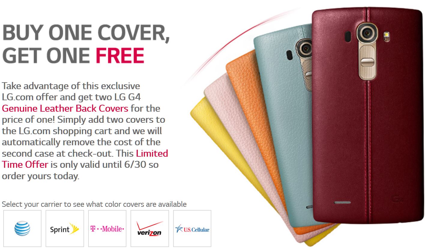 LG G4 leather covers now available for pre-order in USA – Buy one get one free