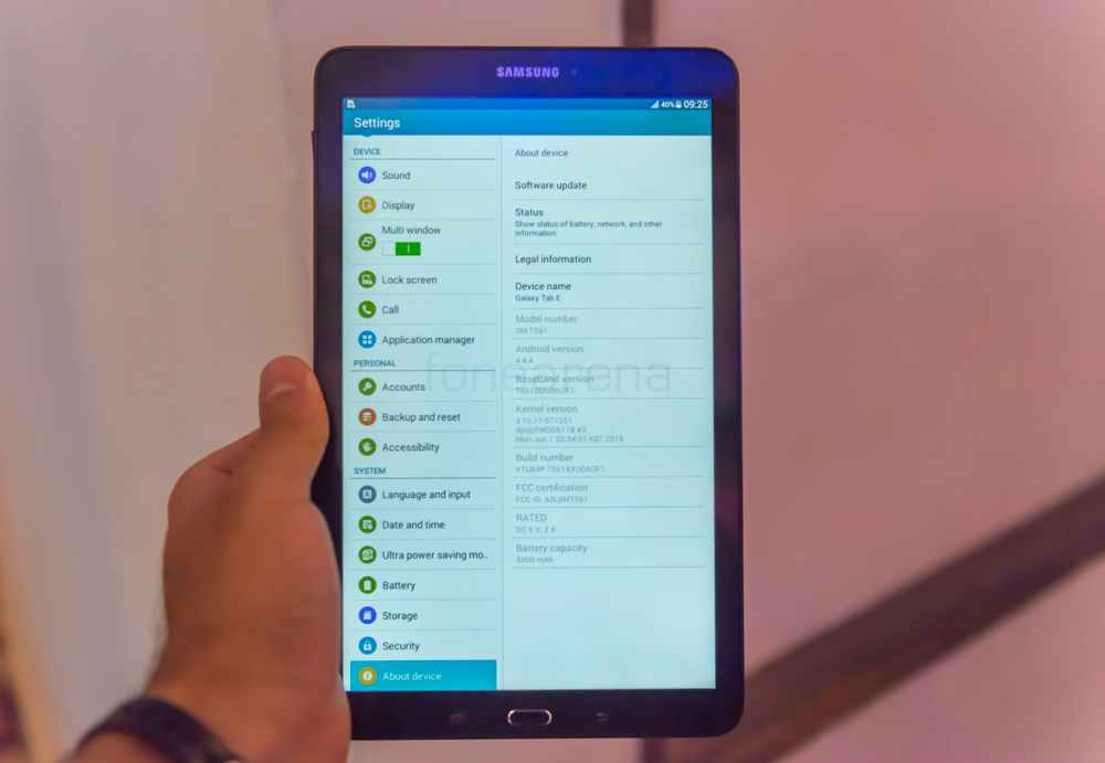 galaxy tab e android 7