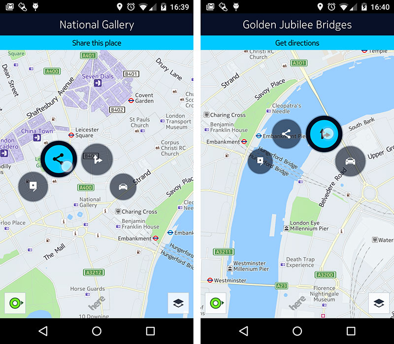HERE MAPS Android beta