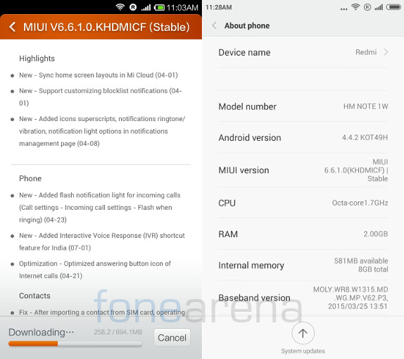 Xiaomi Redmi Note 3G V6.6.1.0.KHDMICF