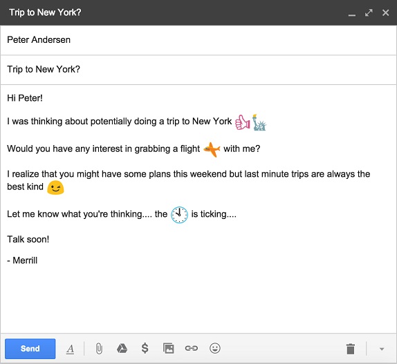 gmail emoji