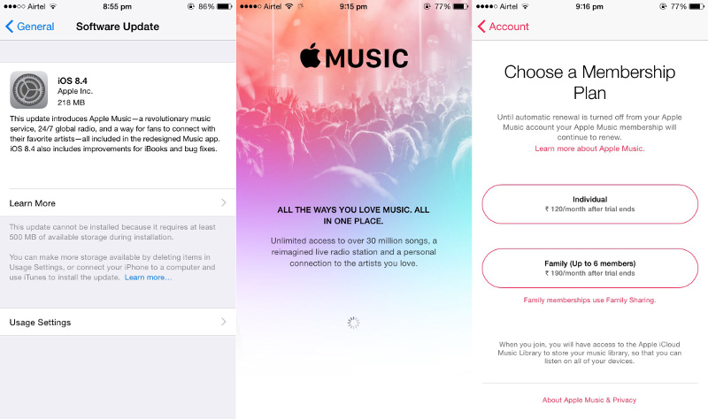 iOS 8.4 Apple Music