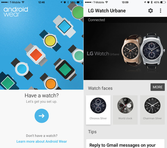 Android Wear app for iPhone