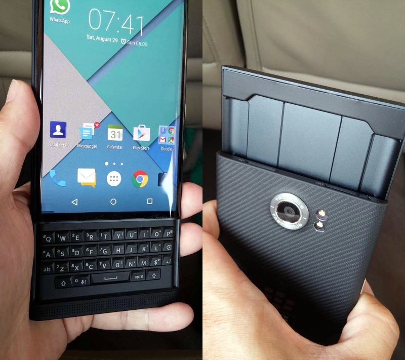 BlackBerry Venice Android slider live images surface